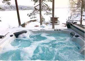 อ่างน้ำร้อนกลางแจ้งแบบตั้งพื้น 3 ที่นั่ง รุ่นโมเดิร์น ยี่ห้อซันแรนส์ พร้อมระบบควบคุมอเมริกา บาลโบ  แบบผสมผสานการนวด  โครงอะคริลิก  พร้อมระบบระบายน้ำ - Product Image 4