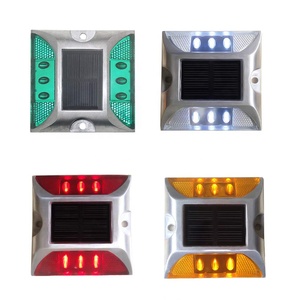 Luz Solar LED para Señalización Vial IP68 Impermeable, 6 LED, Verde, Advertencia de Tráfico, Luz de Calle, Ojo de Gato, Iluminación Exterior - Product Image 3