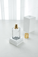 Boîte-cadeau pour flacon de parfum rectangulaire de 50 ml - pour flacon de 100 ml, boîte Ciel et Terre - Logo personnalisé, papier rigide