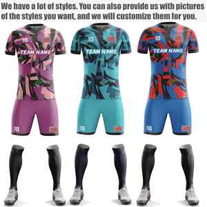 Футбольная форма из Джерси на заказ, профессиональная тайская Футбольная Одежда для взрослых детей, персонализированный дизайн логотипа для обслуживания OEM - Product Image 2