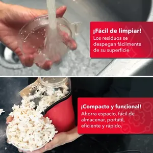 Macchina elettrica RC-1025 Mini Popcorn aria calda casa e auto Popcorn macchina con coperchio di plastica di misurazione - Product Image 6