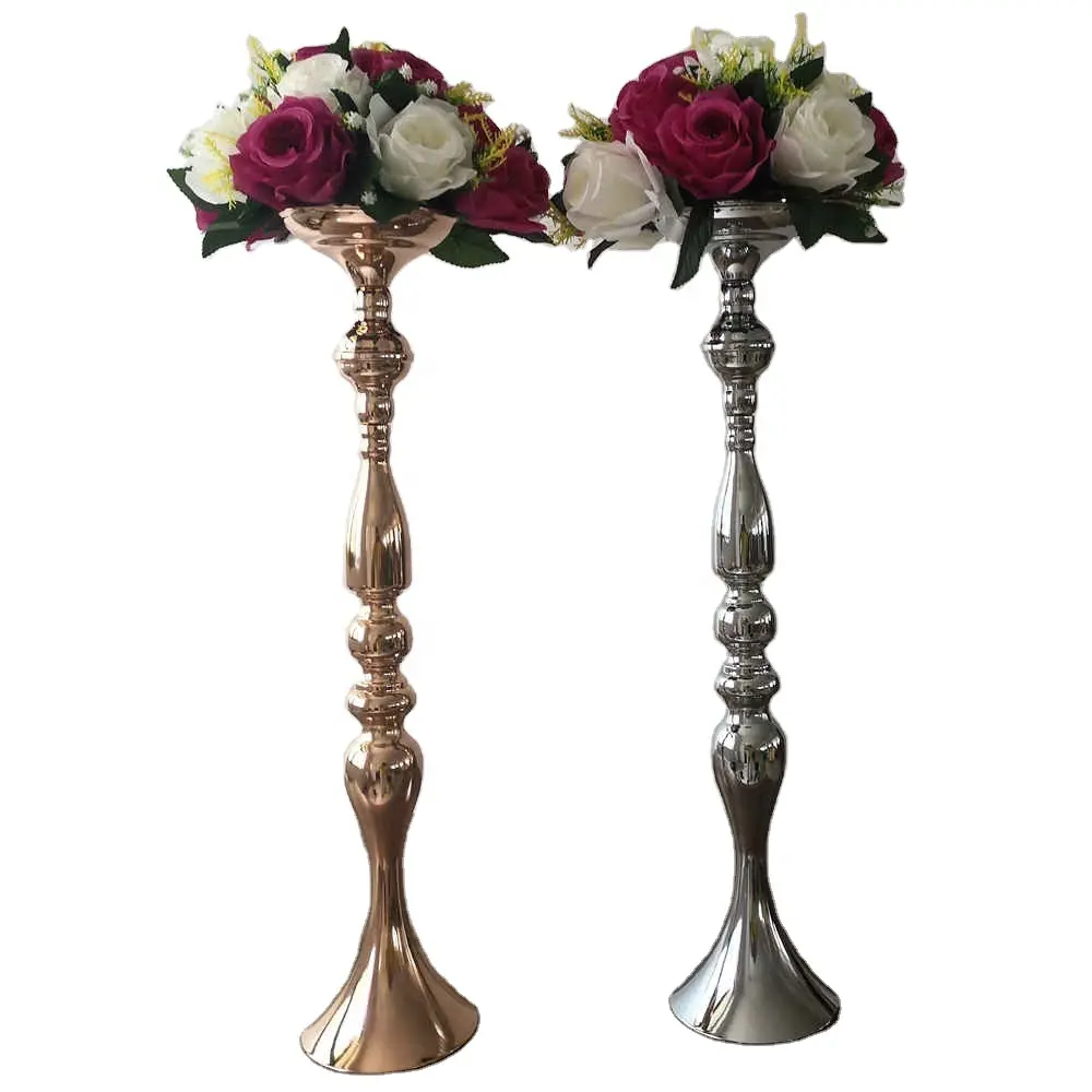 Rack Floor Road Lead Wedding Decor portacandele 60 CM/24 "candeliere in metallo vaso di fiori centrotavola evento fiore