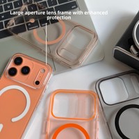 Étui magnétique mat à grande transparence et design tridimensionnel pour 17 Pro Max, 17 Air, 16 Pro