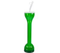 Verre à boire LED vert pour la cour, gobelet lumineux pour la bière, lumière clignotante, fête de bière, slush, gobelet en plastique LED pour la cour
