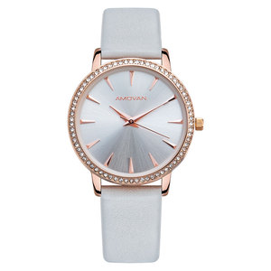 <span class=keywords><strong>Reloj</strong></span> de Lujo AMOVAN para <span class=keywords><strong>Mujer</strong></span>, Analógico, con Correa de Acero Inoxidable, 36 mm, Resistente al Agua, Movimiento de Cuarzo <span class=keywords><strong>Citizen</strong></span>, Diseño Simple, Suministro ODM - Product Image 5