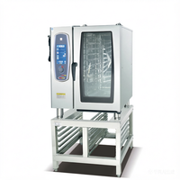 Four à convection électrique 10 plateaux avec fonction vapeur, commande tactile et porte coulissante 380V pour restaurants et hôtels