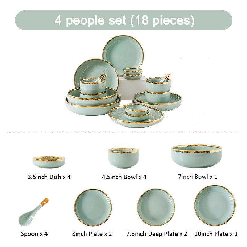 Ensemble 4 personnes 18 pièces