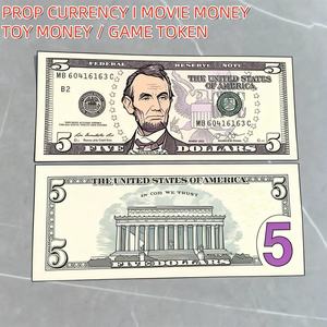 Uang Kertas Palsu Berkualitas Tinggi Realistis USA 5 10 20 50 100 Dolar untuk Prop Film USD untuk Pesta Wisuda Halloween Paskah - Product Image 5