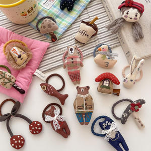 Nouveaux bandeaux pour cheveux en tissu de dessin animé coréen, rembourrés de coton, pour enfants, jolis bandeaux en caoutchouc pour petites filles, sûrs pour les cheveux, pour l'automne et - Product Image 3