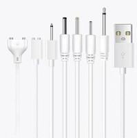 Adaptador de receptáculo tipo USB de 2 polos, Cable de carga, conector Pin Pogo magnético de PVC de 1M para impresora, escáner de código de barras para ordenador