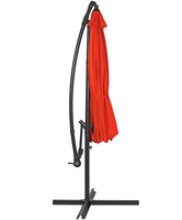 Vente chaude 3M banane Parasol Design moderne 3m suspendu parapluie en porte-à-faux manivelle pour hôtel jardin extérieur Patio pare-soleil