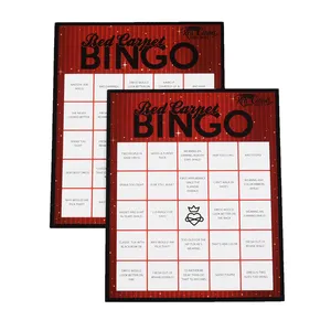 Fabricante profissional de cartões de bingo pode personalizar o design e produzir um cartão de bingo