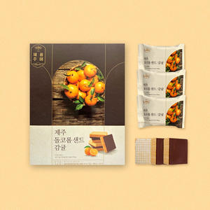 SAMAH Jeju Dolkorom Sand Orange Big Pouch Wafer Cookie 12 piezas Premium Regalo de Viaje Souvenir Snack Crujiente a Granel - Product Image 6