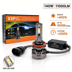 X5P <span class=keywords><strong>X8</strong></span>สำหรับไฟหน้ารถรถบรรทุก H4หลอดไฟ LED ยานพาหนะไฟฟ้า160W 20000lm 9004 9007 H1 H3 H8 H4ไฟ LED luces H4อัตโนมัติ - Product Image 1