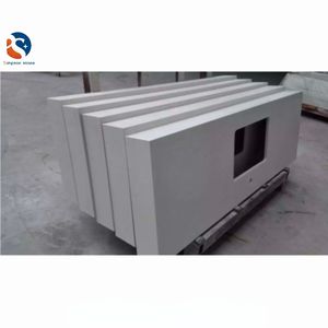 Encimera de piedra de cuarzo blanco encimera de barra de cocina - Product Image 3