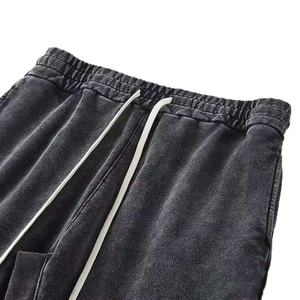 กางเกงจ็อกเกอร์ทรงหลวมสไตล์ลำลองสำหรับผู้ชาย คุณภาพสูง ผ้าฟลีซหนานุ่ม ย้อมสีพื้น ขอบเอวยางยืด - Product Image 3