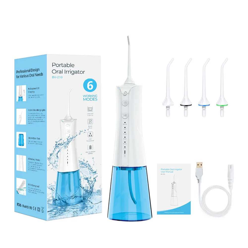 2022 Best Selling Monddouche Draagbare Draadloze Dental Water Flosser Met Zes Modi Elektrische Cleaning Tanden Machine Voor Reizen