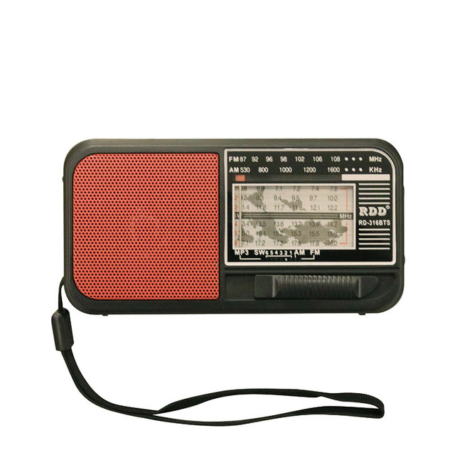 RD-316BTS Mini Portable  Am/fm/sw1-6 8band Radio With Recharge Battery Usb Tf Solar Panel Wireless Link Charge  Slot