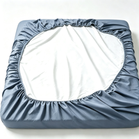 Drap-housse gris-bleu à poches profondes, tissu doux de qualité supérieure, ajustement parfait, vente en gros pour la maison ou l'hôtel