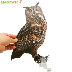 Répulsif à oiseaux double face en acrylique Magicatch, pendentif hibou, imperméable et résistant aux intempéries, ornement suspendu pour ferme, jardin, extérieur - Product Image 1