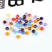 Perles en verre plat dorées de 6 mm en forme de roue pour la fabrication de bracelets faits main DIY