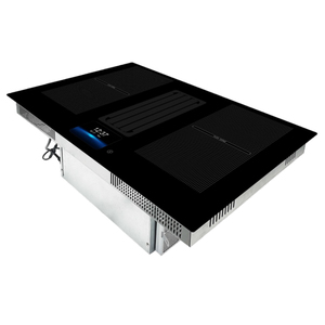 Nouveau design 2025 77cm 4 brûleurs avec plaque de cuisson à <span class=keywords><strong>induction</strong></span> intégrée Flexi Zone avec hotte aspirante - Product Image 2