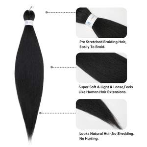 6X Cheveux à Tresser Synthétiques Yaki Ombré Pré-Étirés, Trame Simple, pour la Vente en Gros, 52 Pouces, Cheveux EZ Pré-Étirés - Product Image 3