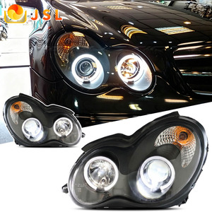 Para Mercedes Benz W203 S203 2000-2007: Conjunto de Faros Delanteros LED DRL II con Lente Mejorada y Luz Diurna Inteligente - Product Image 1