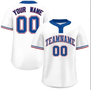Maglia da Softball Personalizzata a Due Bottoni Unisex, Uniforme da Baseball in Poliestere per Squadre Giovanili - Product Image 3