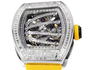Luxury Fashion Watch Diamond <b>studded</b> Dial Stainless Steel Watch Skeleton Design High End Unisex Mechanical Watch - Product Image 3