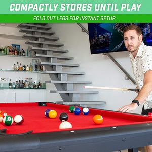 新しいモダンな最も安い折りたたみ式6フィート7フィート8フィート9フィートスヌーカープールテーブル屋内の新しい大人1.93メートル折りたたみ式ビリヤードビリヤード台 - Product Image 3