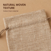 Sac à cordon en coton et lin avec logo personnalisé, pochette cadeau réutilisable pour emballage de bijoux et rangement quotidien, commandes en gros