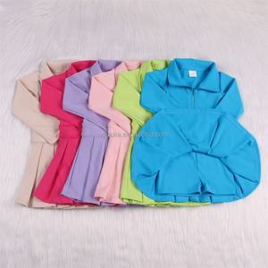 फैशन शैली योग फाइबर बेबी कपड़े और आकार किशोर लड़कियों स्पोर्ट्सटी लोगो बच्चों फिटनेस जिम गोल्फ ड्रेस चला रहा है - Product Image 3