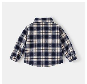 <span class=keywords><strong>Chemise</strong></span> à manches longues à col rabattu pour garçon, à <span class=keywords><strong>carreaux</strong></span> noirs <span class=keywords><strong>et</strong></span> rouges, printemps 2026 - Product Image 5