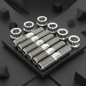 Nouveau kit de collecteur d'échappement en titane pour voiture de course <span class=keywords><strong>Sprint</strong></span> avec tube de couple et goujons à 12 points - Product Image 4