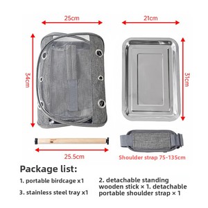Jaula <span class=keywords><strong>de</strong></span> pájaros portátil transfronteriza, impermeable, plegable, Paloma, estornino, pequeña bolsa <span class=keywords><strong>de</strong></span> transporte <span class=keywords><strong>de</strong></span> pájaros <span class=keywords><strong>para</strong></span> hámsteres y loros - Product Image 4