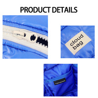 Sac de rangement en nylon gonflé conception de nuage bleu pochette cosmétique étanche organisateur de toilette de voyage sacs vichy trousse de maquillage pour les femmes