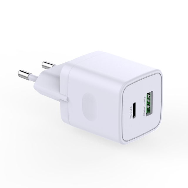 GaN Technology 30W  Two Ports PD QC3.0 USB C Quick Charger PD 30W GaN Charger With US EU UK AU Pin