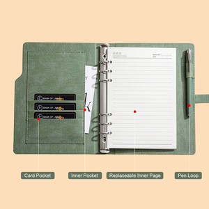 Loose Leaf PU <b>Leather</b> Binder A5 Diary <b>Notebook</b> With <b>Refillable</b> Line Pages <b>Notebook</b> Journal Planner Ring Binder Organizer - Product Image 5
