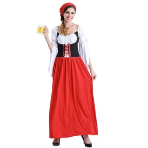 Yi Xiaoyi - Disfraz de fiesta de la cerveza para mujer, traje de fiesta de estilo alemán, vestido de poliéster - Product Image 5