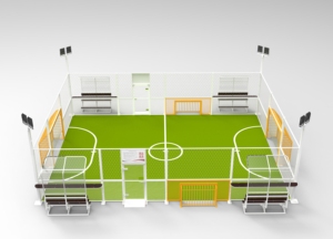 Terrain de Football Personnalisable, Terrain de <span class=keywords><strong>Foot</strong></span> Modulable, <span class=keywords><strong>Cage</strong></span> de Football Polyvalente pour Intérieur et Extérieur - Product Image 1