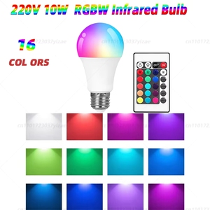 Bombilla LED Infrarroja de 4 Colores, 220V, Fácil Operación, Control Remoto para el Hogar, Iluminación con Modos Ajustables, Base E27, Alimentación CA - Product Image 2