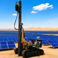 Machine de forage haute performance pour pieux photovoltaïques : Construction rapide de supports PV dans les zones désertiques et plates, forage DTH
