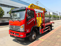 Camion grue articulée Dongfeng 4x4 à traction intégrale, capacité de levage de 5 tonnes, grue à flèche articulée à 4 sections, hauteur de levage de 13 m