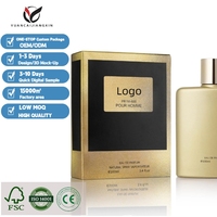 Caja de Cartón de Diseño Completo de Lujo para Perfumes y Cosméticos, Caja de Regalo de Papel con Lámina Dorada, Caja de Embalaje de Papel con Logotipo Personalizado