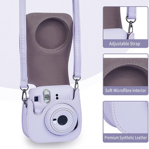 Lerp & Vente en gros <span class=keywords><strong>Fujifilm</strong></span> Fuji <span class=keywords><strong>Instax</strong></span> <span class=keywords><strong>Mini</strong></span> 8/9/<span class=keywords><strong>11</strong></span>/12 Étui pour <span class=keywords><strong>appareil</strong></span> <span class=keywords><strong>photo</strong></span> Sac de protection en cuir PU pour <span class=keywords><strong>appareil</strong></span> <span class=keywords><strong>photo</strong></span> instantané - Product Image 4
