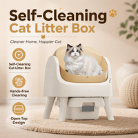 PetPivot AS11 Bac à litière automatique pour chat, fonctionnement par bouton, installation facile, faible courbe d'apprentissage, nettoyage facile, fournitures pour animaux de compagnie, toilette pour chat