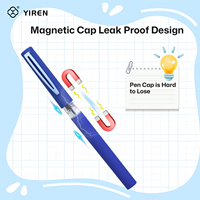 Ensemble de stylos plume magnétiques en plastique YIREN, design carton, clip à ressort intégré, écriture fluide pour étudiants, bureau et finance