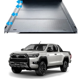 Accessoires tout-terrain <span class=keywords><strong>4x4</strong></span>, couvre-caisse en aluminium à quatre plis pour Toyota Hilux Revo/Rocco/vigo, couvre-caisse de camion rigide à quatre plis - Product Image 1