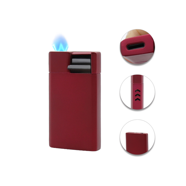 Hongjing Metal Inflatable Cigar Lighter Creative Lighter Custom Gift Logo Portable Outdoor Windproof Cigar Lighter